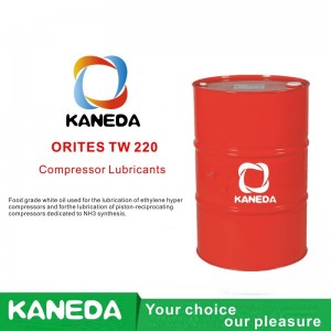 KANEDA ORITES TW 220 hvid olie i fødevarekvalitet, der anvendes til smøring af ethylen-hyperkompressorer og til smøring af stempel-frem- og tilbagegående kompressorer dedikeret til NH3-syntese.