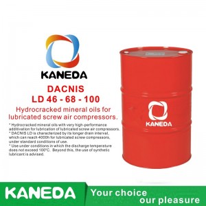 KANEDA DACNIS LD 32 - 46 - 68 Hydrokrakne mineralolier til smurt skrueluftkompressorer.